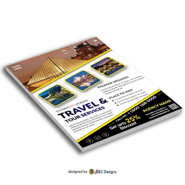 Creative Travel Agency Flyer Template