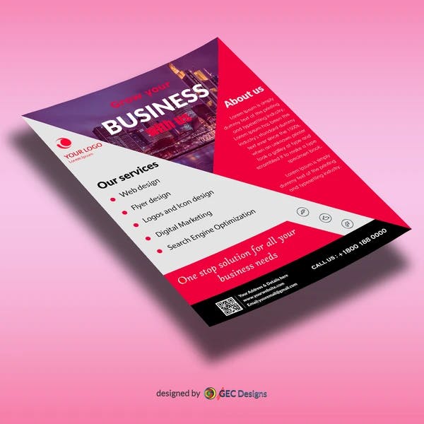 Digital marketing business flyer template