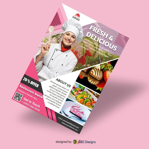Fresh and Delicious Restaurant Flyer Template
