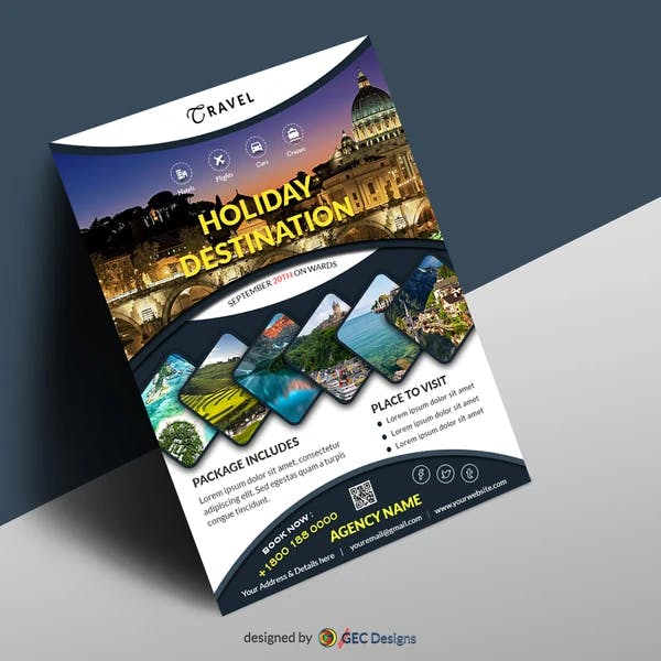Holiday Destinations Travel Flyer Template