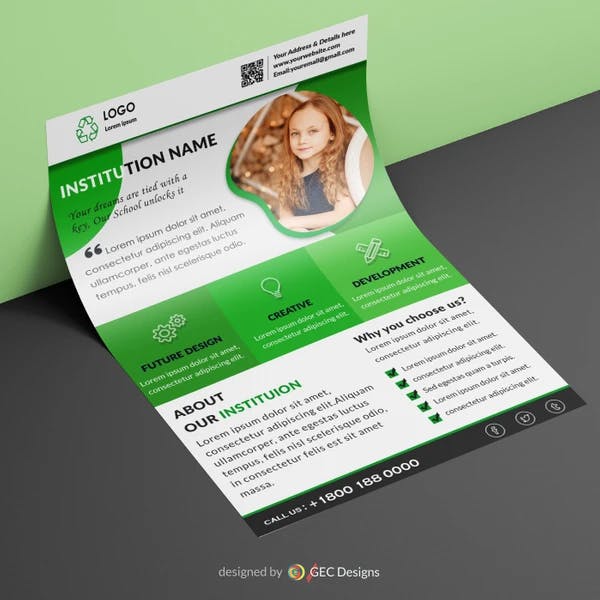 Creative School Admission Flyer Template