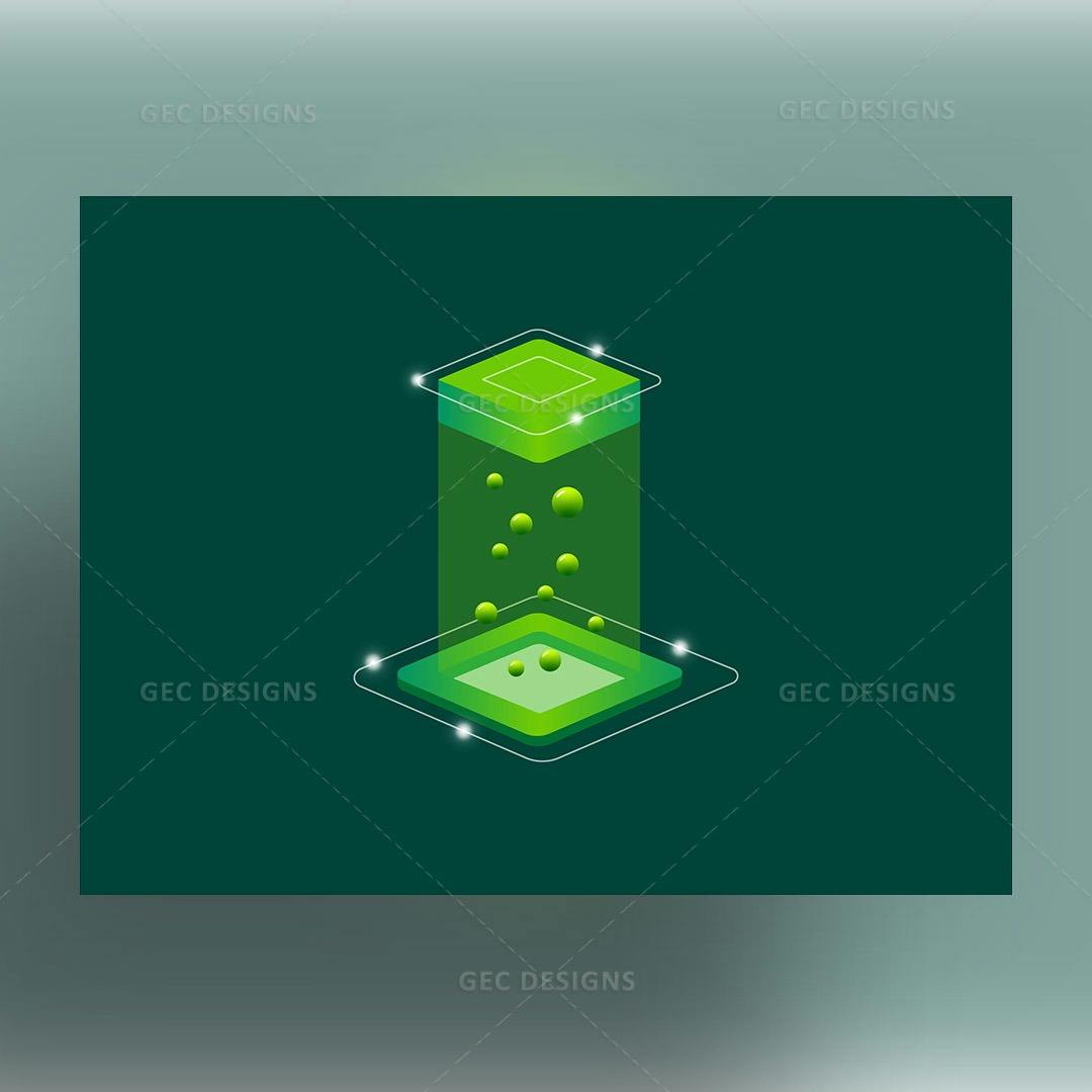 Server room concept vector illustration #001