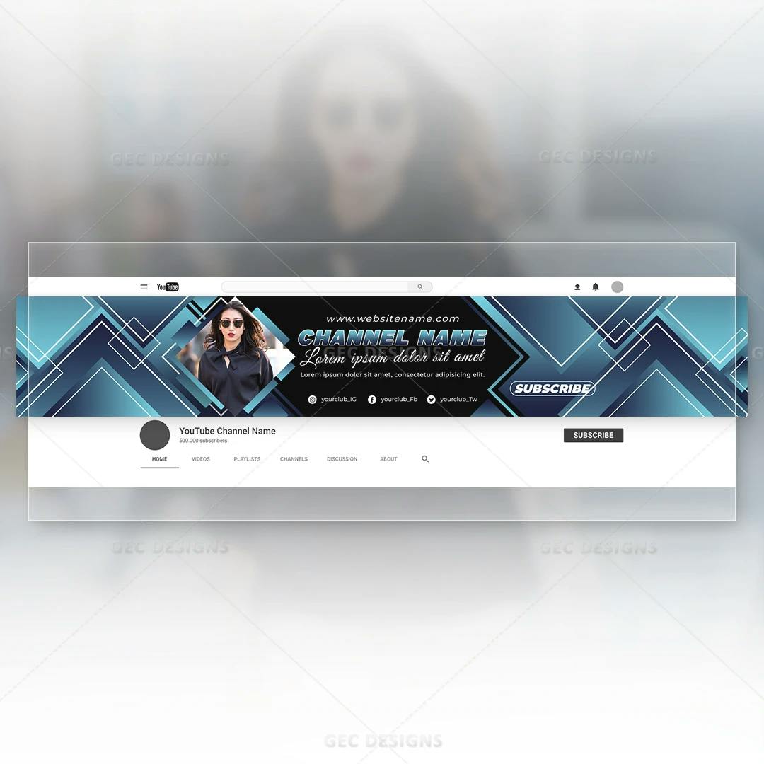Boss Lady Vibes YouTube Channel Banner Template